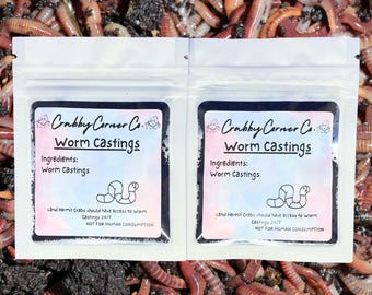 Worm Castings for Hermit Crabs, Hermit Crab Food, Natural Worm Poop for Hermit Crabs, 24/7 Hermit Crab Suppliment, Mineral Rich Food