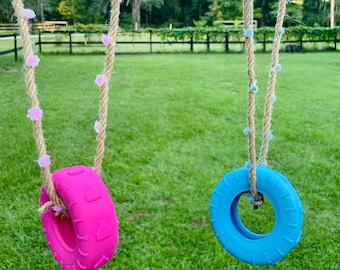 Tire Swing for Hermit Crabs, Reptiles, Frogs,  Hermit Crab Tank Decor, Climbing Toy for Hermit Crabs, Reptiles, Terrariums, Tank Accessory