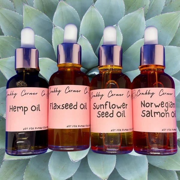 Oils for Hermit Crabs, Organic Unrefined Cold-Pressed Oil Bundle, Hermit Crab Food, Hermit Crab Oils, Natural Oil for Hermit Crabs