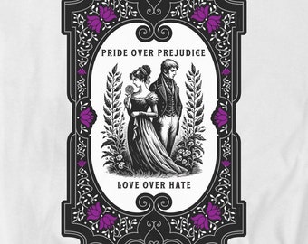 Asexual Pride T-Shirt: Stolz über Vorurteile, Ace Flagge, Buchliebhaber