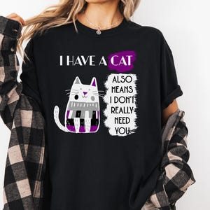Funny Ace Cat Lover Subtle Pride T Shirt Self Love Club Sweatshirt Asexual Flag Pride Asexual Clothing Aromantic Aroace Asexual Queer V Day