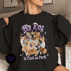 Custom Pet Photo Sweatshirt: Funny Dog Lover Gift, 90s Retro Style