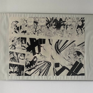 Affiche de manga One Piece 27 x 21 pouces | Poster Manga personnalisé | Poster Anime personnalisé | Barbe Blanche contre Gol D. Roger | Pays-Bas | Haki