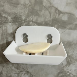 Modern No-Drill Soap Holder | Self-Draining Design | Perfect for Bathroom & Kitchen | 3d printed