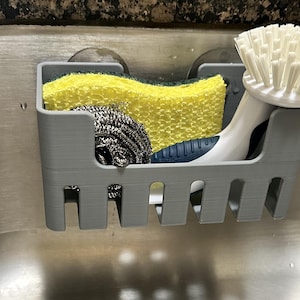 Modern 3D Printed Sink Caddy | Sleek Kitchen Organization for Sponges & Brushes | Easy Clean | No Rust