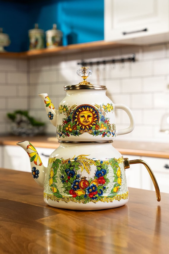 Double Boiler Copper Turkish Tea Pot The Turkish Çaydanlık Double