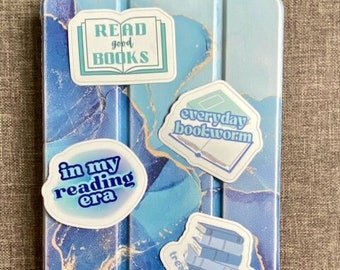 Bookish stickers, bookish sticker, sticker, custom stickers, bookish gift, bookworm, read more books, reading era, treat your shelves, read