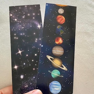 galaxy, planets, space, galaxy bookmarks, space bookmarks, planets bookmarks, galactic bookmarks, bookish gift, bookish, bookworm, readers