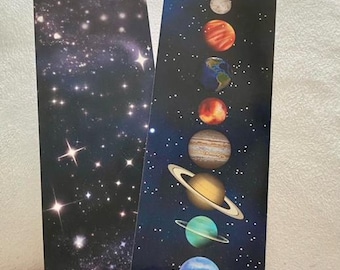galaxy, planets, space, galaxy bookmarks, space bookmarks, planets bookmarks, galactic bookmarks, bookish gift, bookish, bookworm, readers