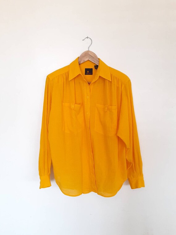 Liz Sport Saffron Yellow Vintage Beach Coverup Top
