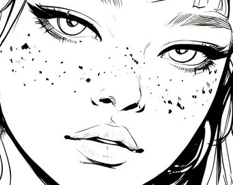 K-Pop Inspired Digital Coloring Sheets: No. 12