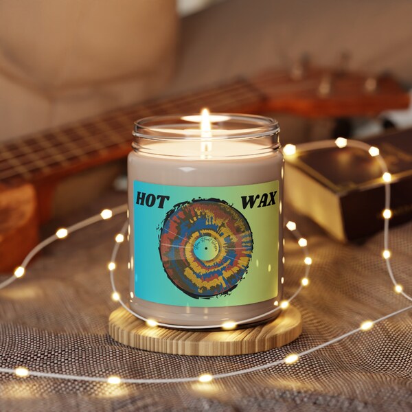 Hot Wax Music Lover Candle 9 oz | Unique Gifts Gift Ideas Gifs for Music Lovers Gifts for Record Collectors Housewarming