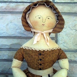 Folk Doll Pattern Colonial Primitive Mary Hill Cloth Doll Pattern PDF FAAP
