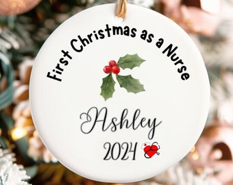 Nurse Ornament Gift for Nurse Personalized Ornament for Nurse Gift for Graduate Nurse First Year Nurse Ornament