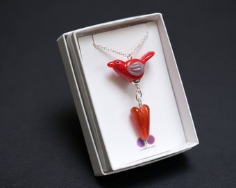 Love Bird Pendant - Heart