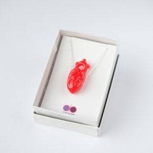 Anatomical Glass Heart Pendant image 2