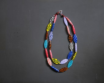 Gaudy Logic Necklace - Modern Glass Jewelry, Contemporary Design