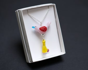 Love Bird Tassel Pendant - Ready to Ship