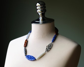 Gaudy Logic Necklace - Modern Glass Jewelry, Contemporary Design