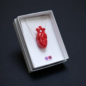 Anatomical Glass Heart Pendant image 5