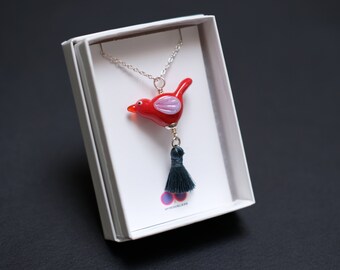 Love Bird Tassel Pendant - Ready to Ship