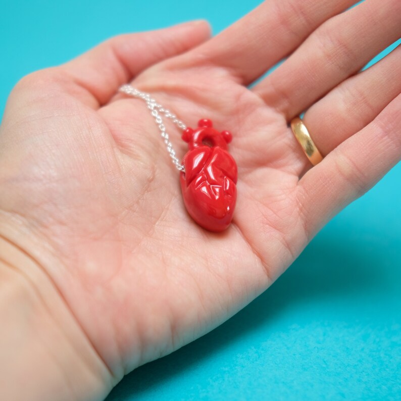 Anatomical Glass Heart Pendant image 9