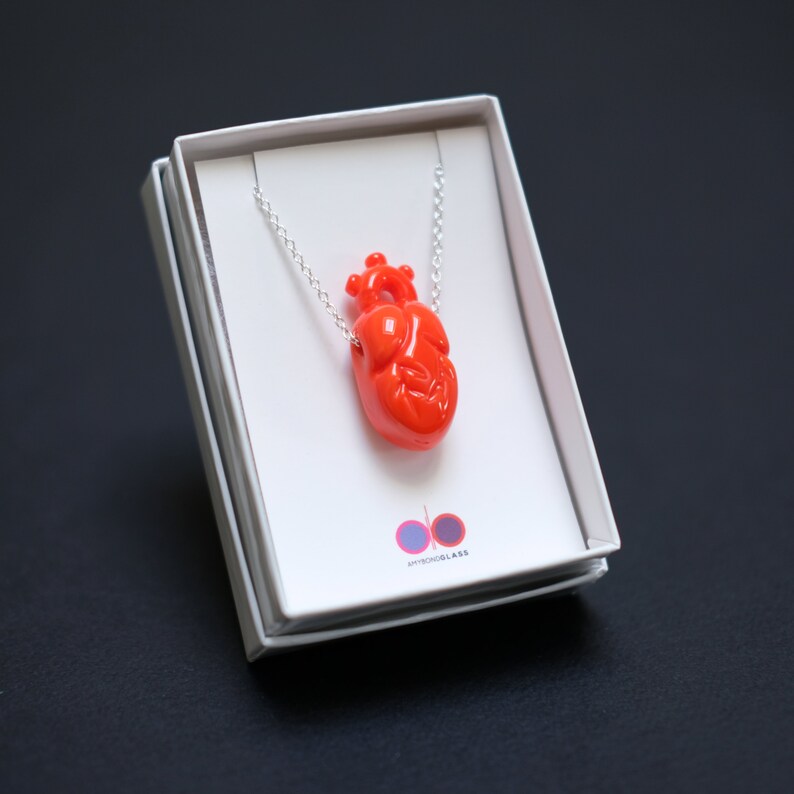 Anatomical Glass Heart Pendant image 7