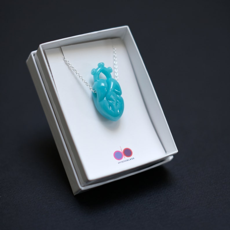 Anatomical Glass Heart Pendant image 10