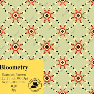 Bloometry Aquarell Digital Papier Set, nahtlose minimalistische Muster, Sofortiger Download Hintergründe für Scrapbooking und Kunsthandwerk