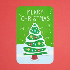 Tarjeta de árbol de Navidad plantable (con semillas de flores silvestres)