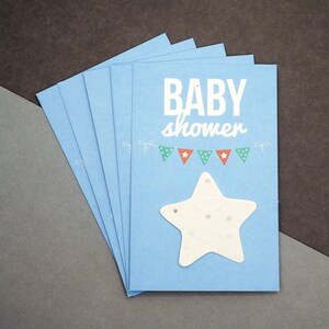 Plantbare babyshower sterrenkaart gunsten x 5"