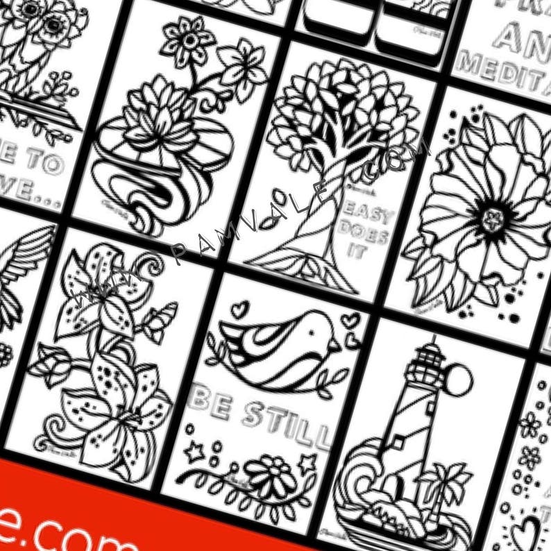 DIGITAL DOWNLOAD 12 Step Recovery Adult Coloring Pages - Etsy