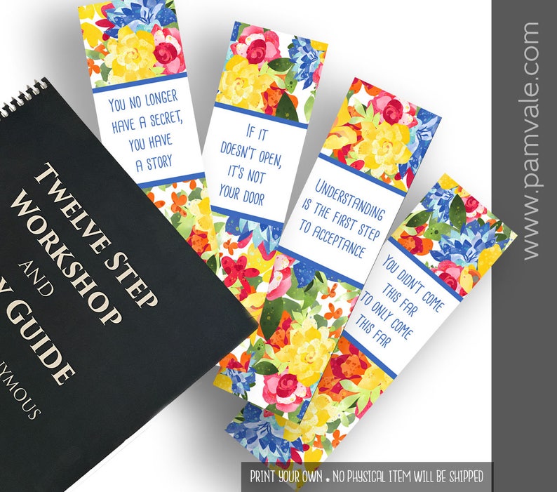 digital download serenity prayer printable bookmarks etsy