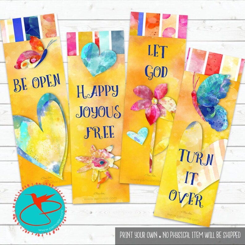 digital download serenity prayer printable bookmarks etsy