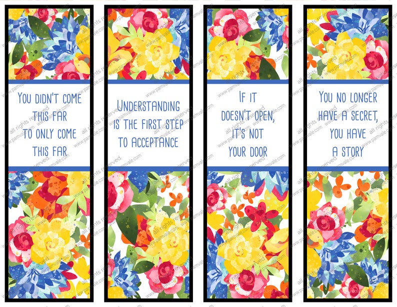 digital download serenity prayer printable bookmarks etsy