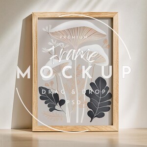 Portrait Digital Frame Mockup, Easy Drag-and-Drop, Photoshop Template