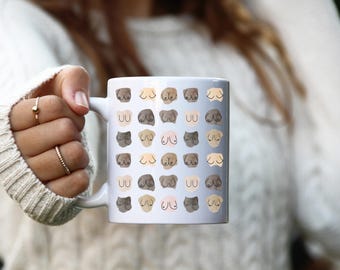 Feminist Boob Sublimation Design | Mug & Libbey Glass Can Wrap (Digital Download)