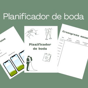 Editable Digital Wedding Planner in Canva – Minimalist Wedding Planner PDF – Wedding Organizer for Brides in Spanish