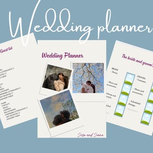 Editable Digital Wedding Planner in Canva – Minimalist Wedding Planner PDF – Wedding Organizer for Brides