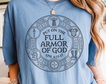 Armor Of God Christian Shirt, Christian Graphic Tees For Women, Bible Verse Shirt, Faith Shirt, Christian Shirts For Women, Christian Tee
