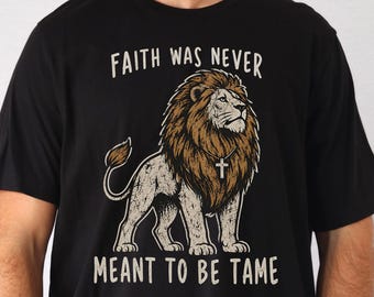 Christian Shirt for Men, Lion of Judah Bible Verse Tee, Pastor Appreciation Gift, Faith Based Mens Shirt, Religious Church Shirt Gift