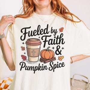 Faith & Pumpkin Spice T-Shirt: Christian Halloween Comfort Colors Tee