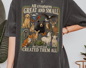 Retro Wildlife Christianity Shirt for Women, Comfort Colors 1717 Tee, Trendy Christian Shirt, Retro Faith Shirt, Church Camp Girl Gift