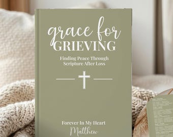 Personalized Christian Grief Journal for Loss of Brother, Sympathy Gift for Grieving Family, Memorial Keepsake Journal