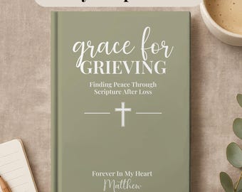 Verlust des Vaters Geschenk, christliches Trauertagebuch für den Verlust des Vaters, geführtes Schriftjournal, Beileidsgeschenk für Freund, Trauergeschenk