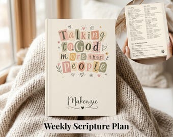 Christian Journal for Introvert Girls, Bible Study Journal Gift for Daughter, Guided Devotional Notebook, Faith Journal for Young Women