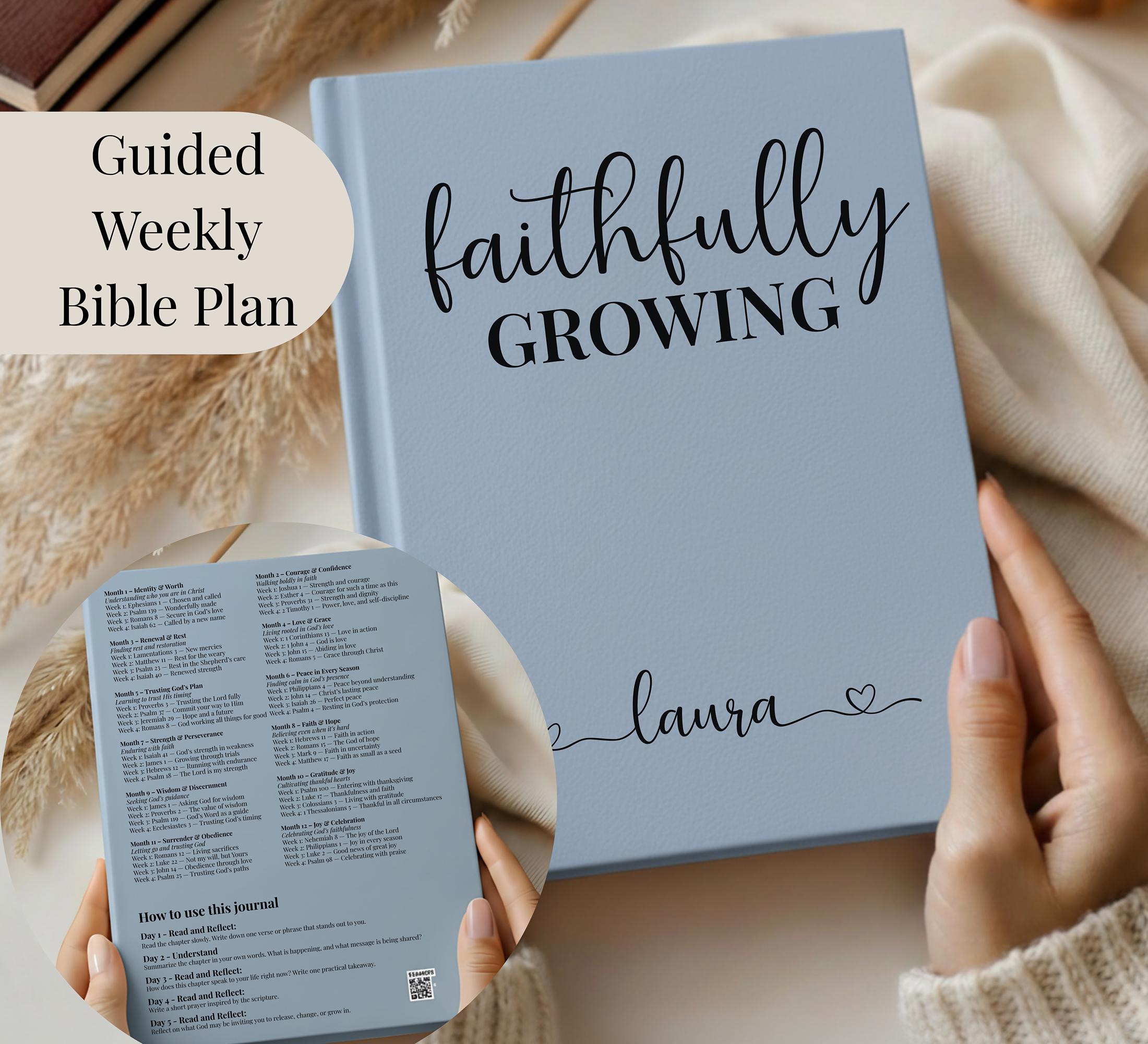 Guided Scripture Journal For Women, Christian Prayer Notebook, Daily Prayer Journal, Faith Reflection Journal, Christian Gift For Her