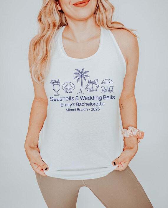 Custom Text Tank Top For Women – Personalized Racerback Tanks, Perfect For Bachelorette Parties & Gifts (Tahiti Blue, XXL)