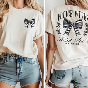 Police Wife Gift, Police Wives Shirt, Thin Blue Line Wife Gift, Perfect Police Officer Gifts for Her, Support Our Law Enforcement T-Shirt