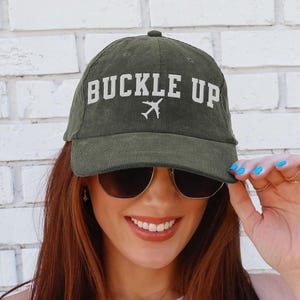 Flight Attendant Embroidered Corduroy Hat Gifts Pilot Gifts Flight Crew for Pilots Funny Flight Lover Airplane Travel Gift for Traveler